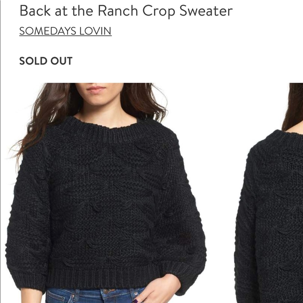 Somedays Lovin cable knitted crop sweater